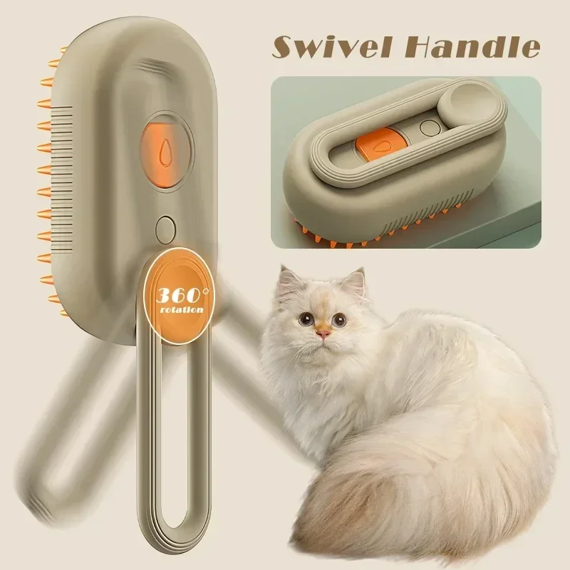 Steam Brush Scratcher for Cats Steam 3 in 1 Pet Brush Cat Steam Brush Comb Dog Brushes Electric Spray Cat Brushes Massage Comb - Image 3