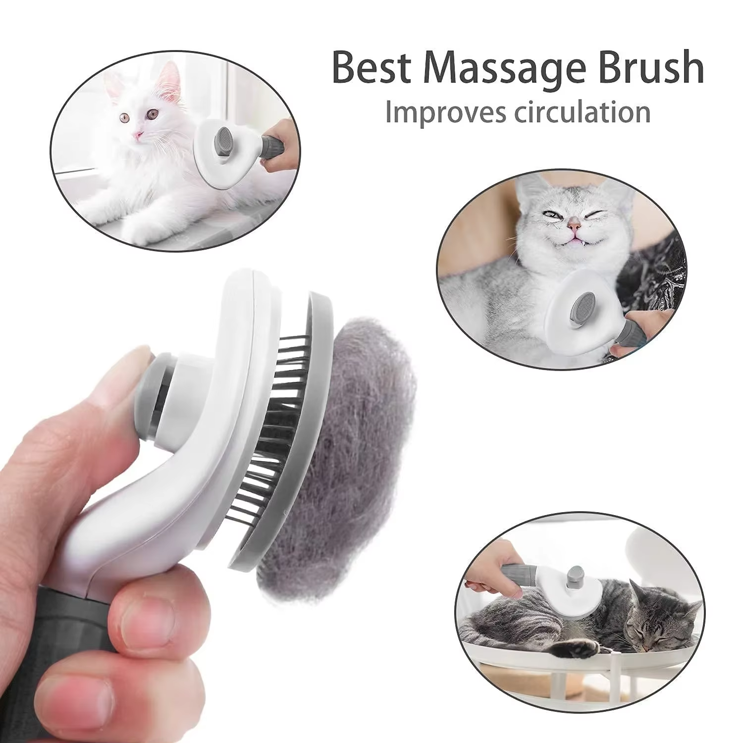 Pet Hair Remover Brush,Easy to Remove Loose Undercoat,For Dogs Cats Grooming Tools, Pet Hair Removal Comb Dogs Accessories - Image 4